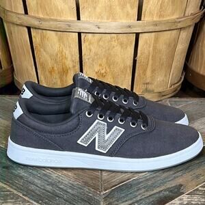 New Balance 424 Gray Canvas Fresh Foam Skateboarding Sneakers Men Size 7 EE WIDE